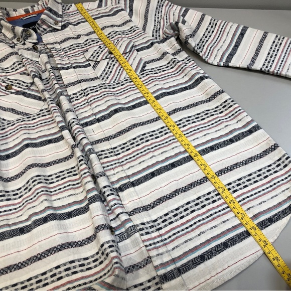 Kolby Men’s Button Down Shirt, Sz L, White/Blue/Red - Picture 9 of 12